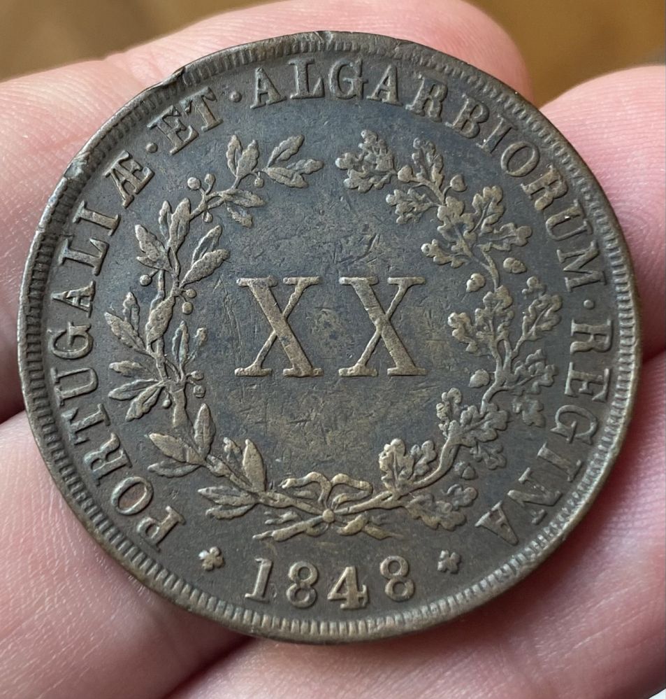 Moeda XX Reis D MARIA II - 1848