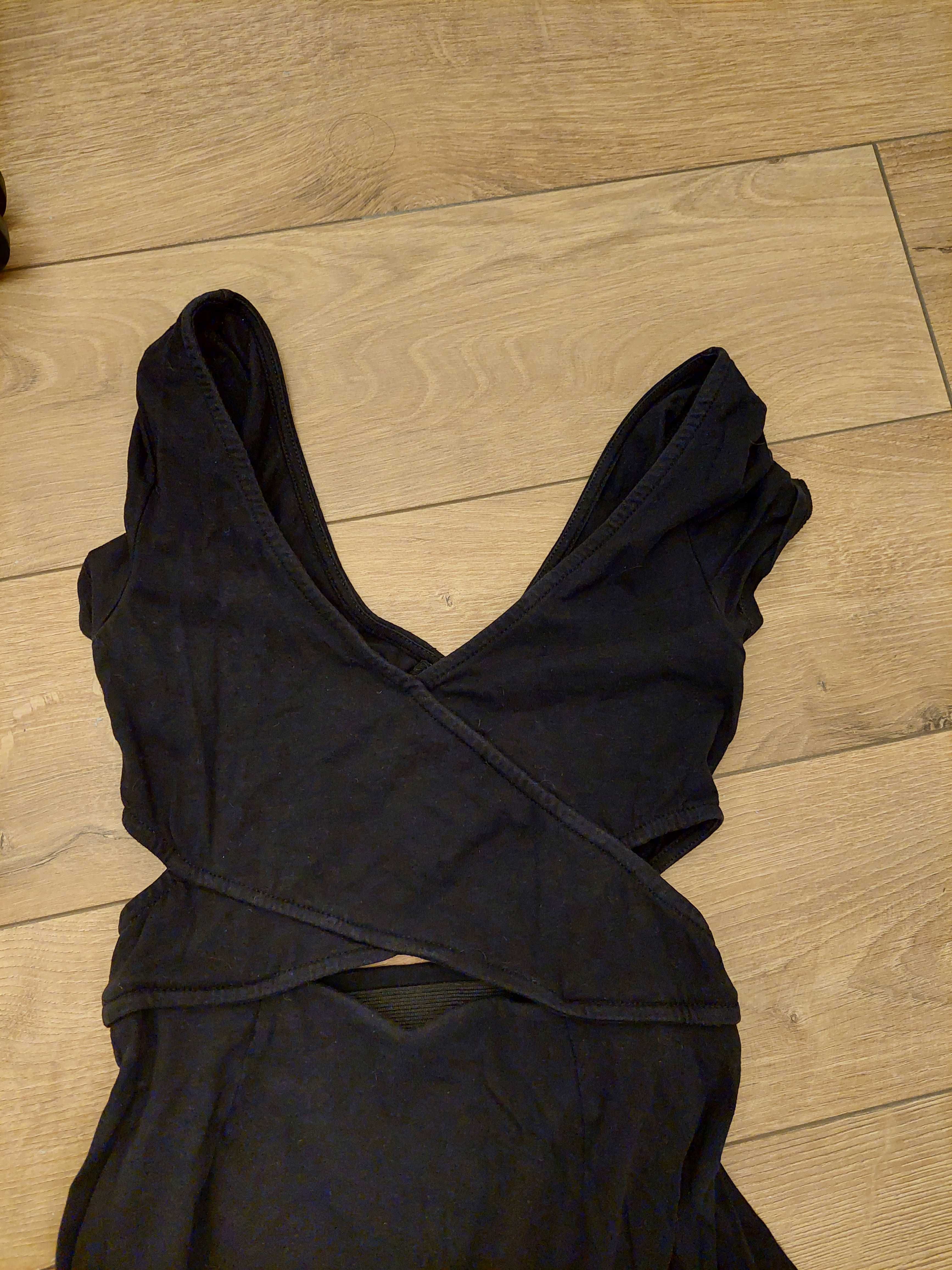Sukienka czarna rozkloszowana sexy  36  S  H&M