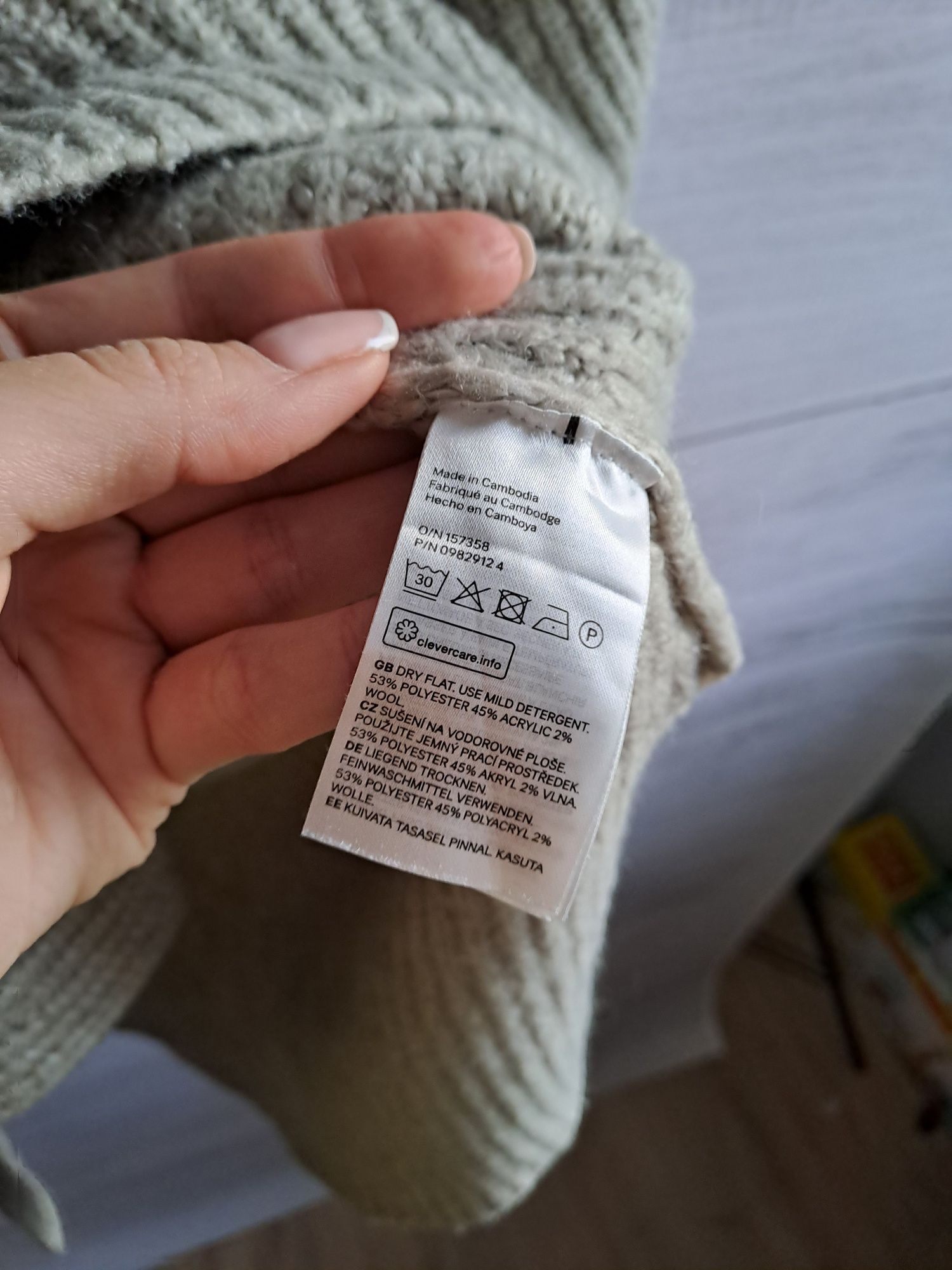 Długi sweter sukienka H&M M 38 L 40