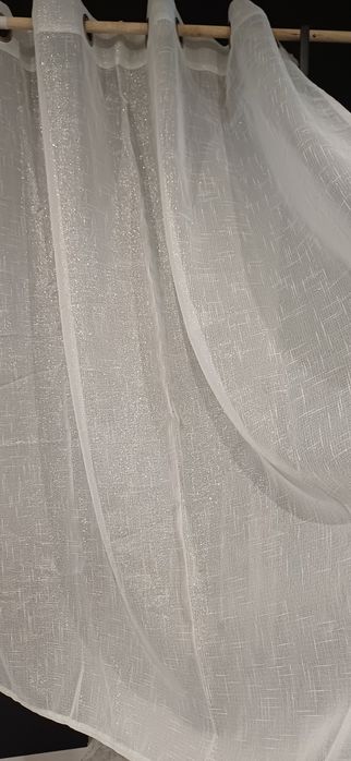 Firana ze srebrną nitką