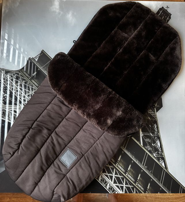 Теплий зимовий конверт шоколадний в коляску