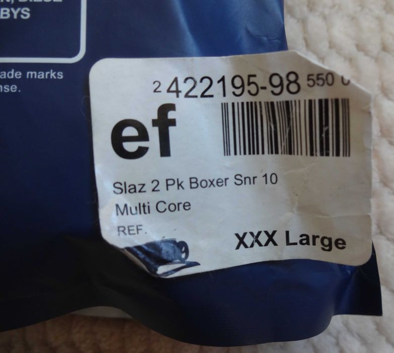 Slazenger - NOWE, w folii, 2 pary bokserek, rozm XXXL; białe i granat.