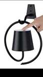 Nowoczesna lampa ścienna LED Faithorse czarna 3W USB