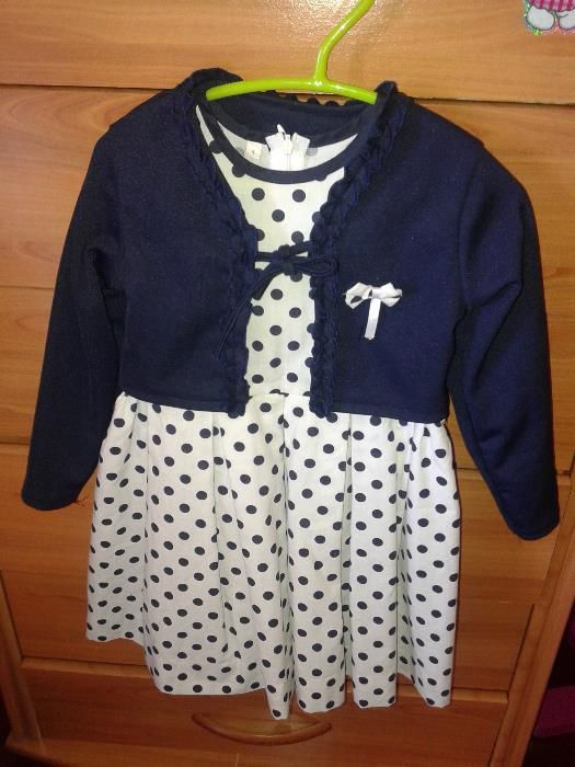 Conj, bolero mais vestido de bolas 4 anos