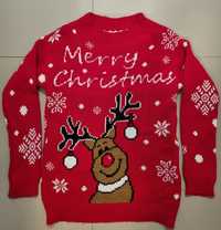 Sweter świąteczny czerwony