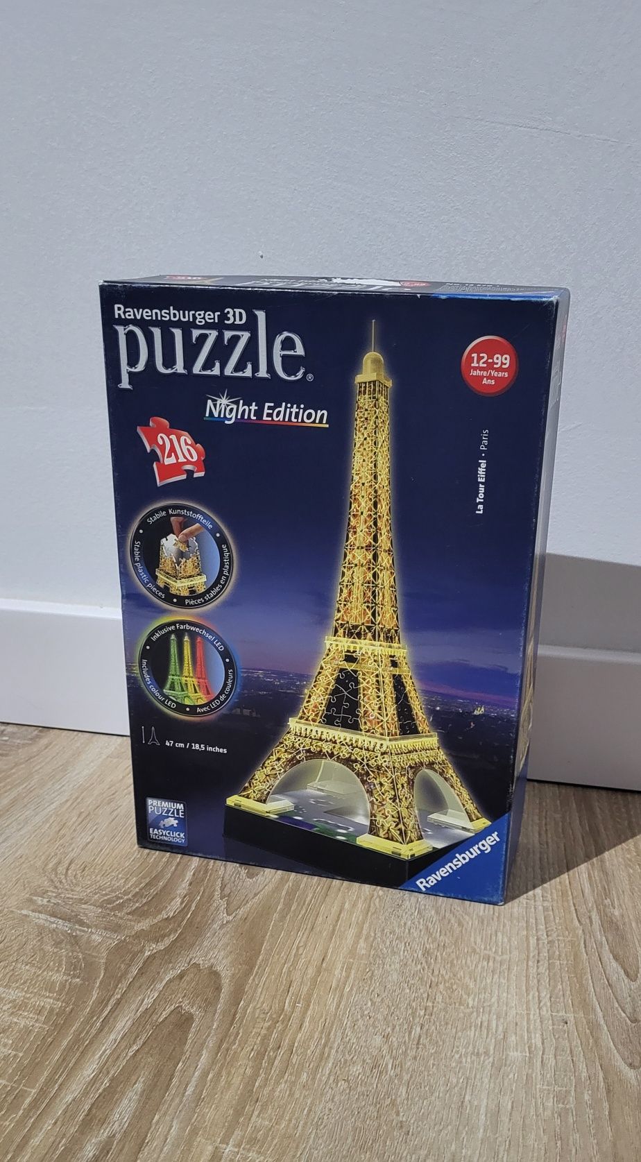 Ravensburger 3D Night Edition La Tour Eiffel Paris puzzle 3D
