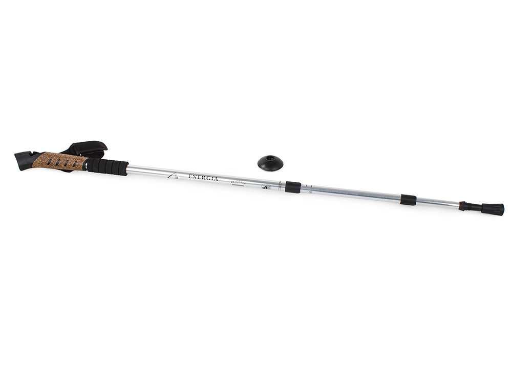 2xKij nordic walking z korkową rączką kolor srebrny