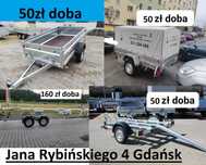 Wynajem przyczep wypożyczalnia Gdańsk Stogi 236x130x45 bez plandeki