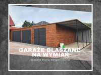 Garaż drewnopodobny blaszany hala 14x5m + wiata |konstrukcje na wymiar