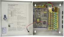Zasilacz CCTV 12V-5A 9 wyjść metalowa obudowa do monitoringu PNI-STC5A