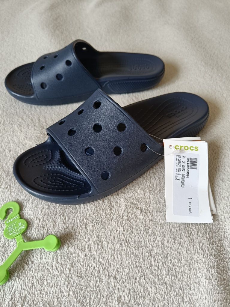 Nowe klapki crocs granatowe