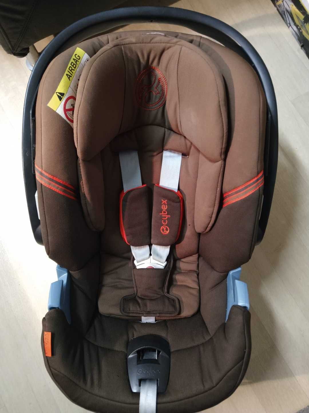 Fotelik samochodowy dla niemowląt CYBEX Aton 3S odcienie brązu + baza