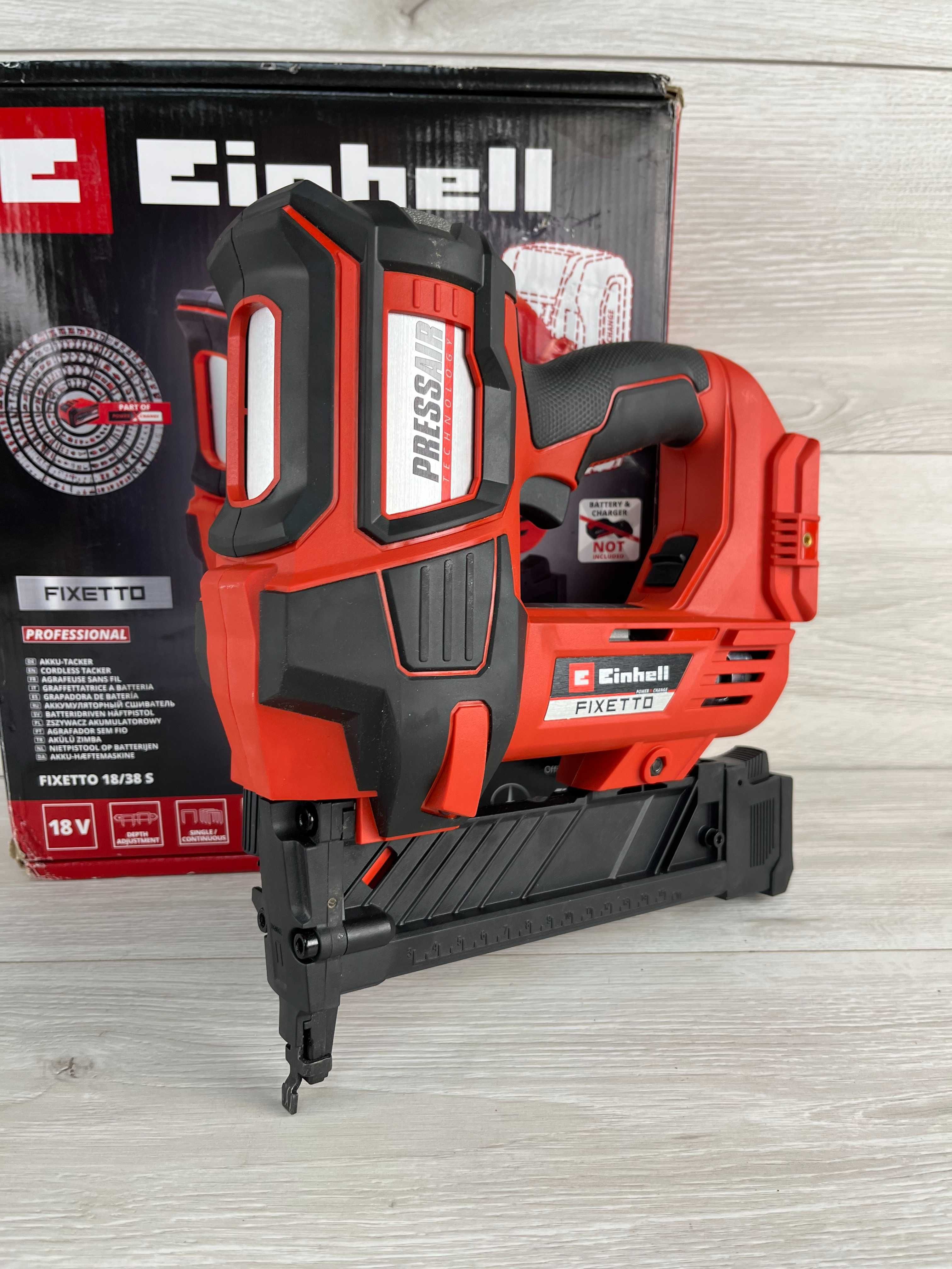 Степлер Einhell FIXETTO 18/36 N Red цвяхи бу без аку і зарядки