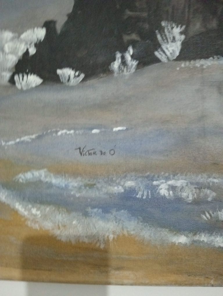 Quadro em tela em excelente estado - Vítor do Ó