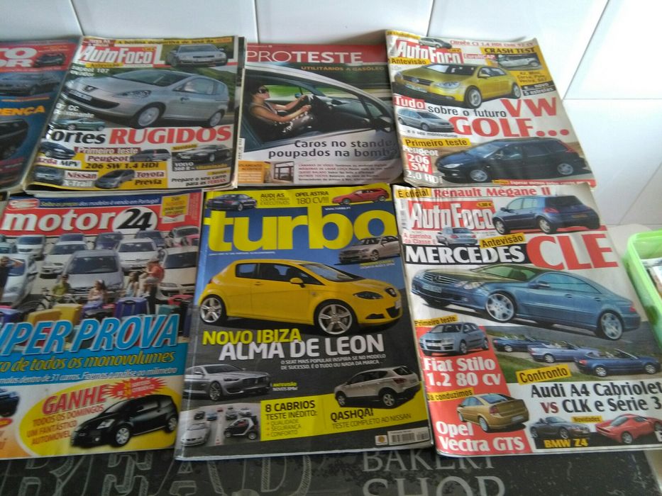 Coleções de revistas antigas de Carros e Motos