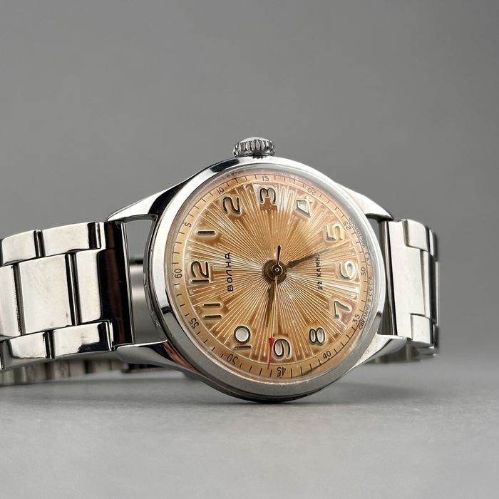 Zegarek Wołna – Sunburst | męski | naręczny | USSR | stalowy