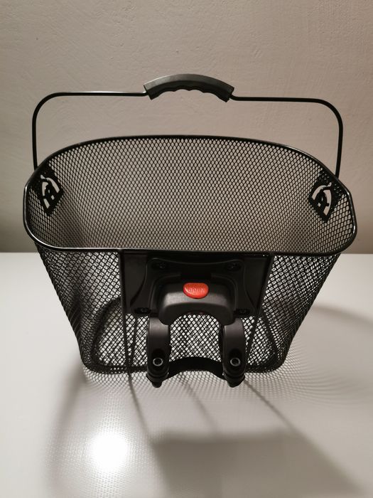 Metalowy duży kosz koszyk rowerowy na kierownicę NA CLICK UCHWYT