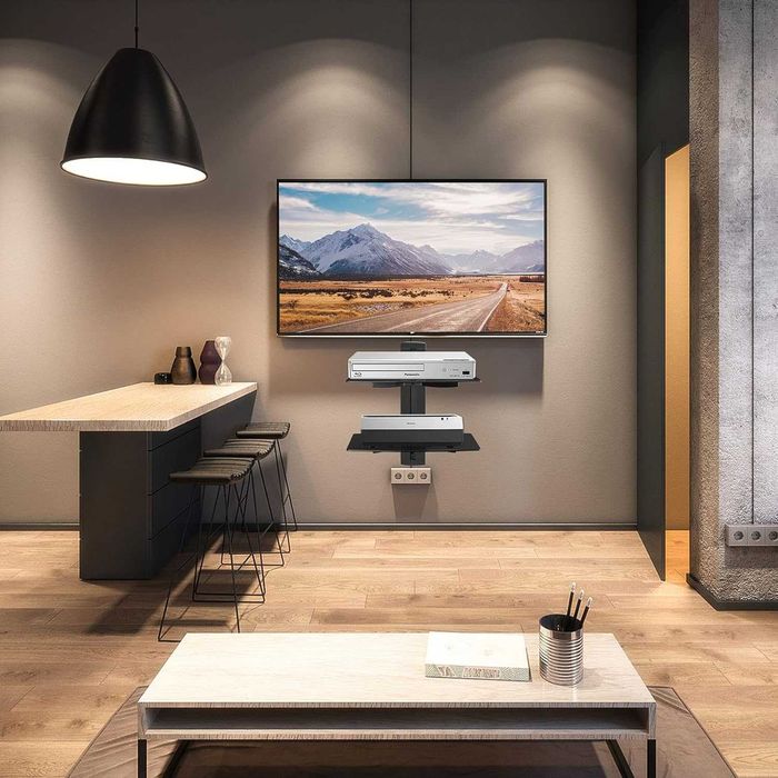Suptek ‎CS202 Podwójna półka pod TV z szkła hartowanego, dla Xbox, DVD