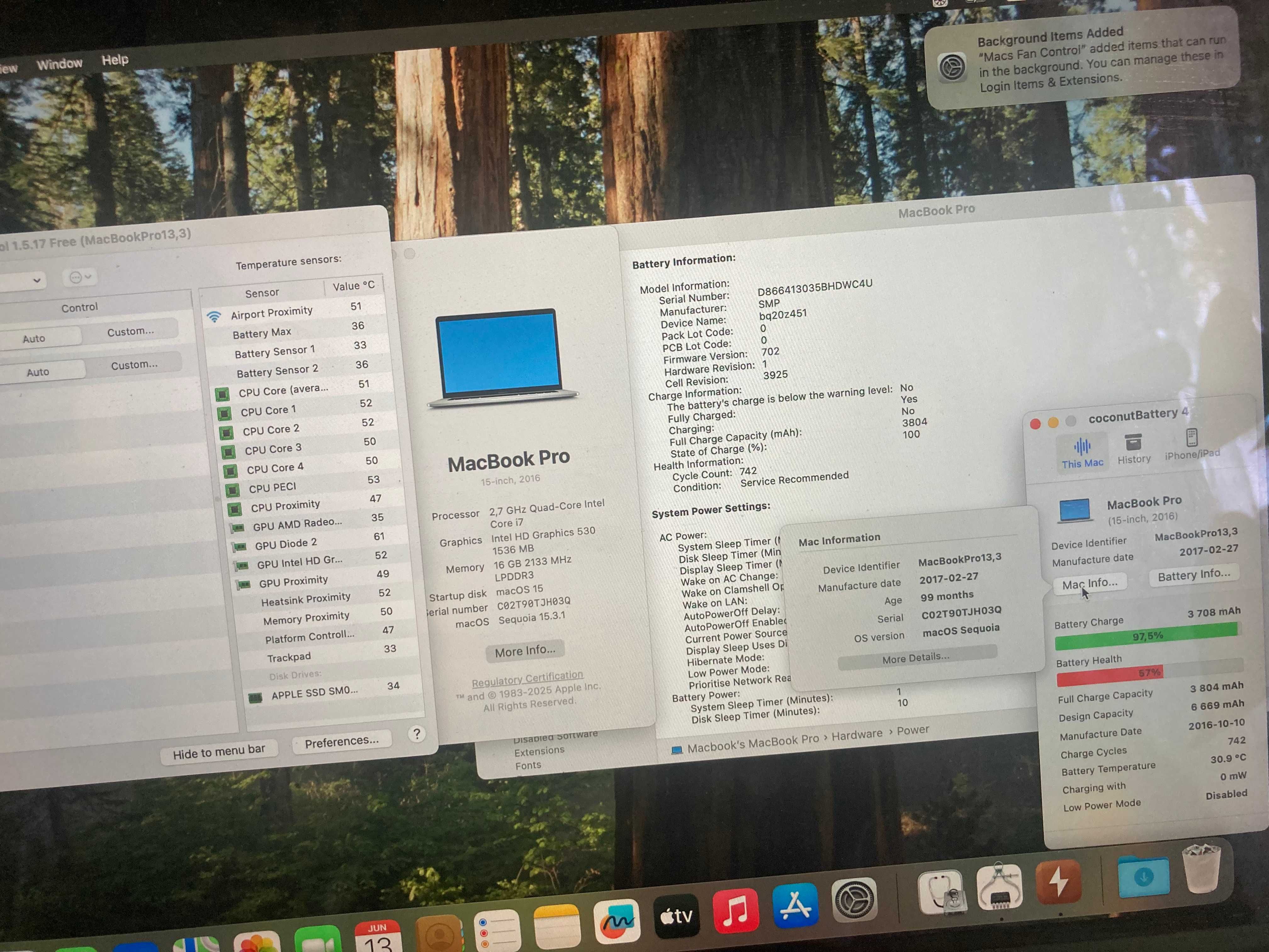 Apple Mac Macbook Pro 15 2016 i7/16gb/512ssd