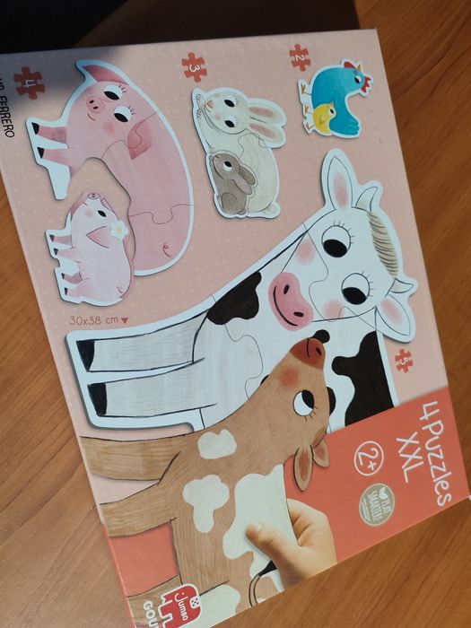Puzzle XXL dla małego dziecka, puzzle zwierzątka, gospodarstwo