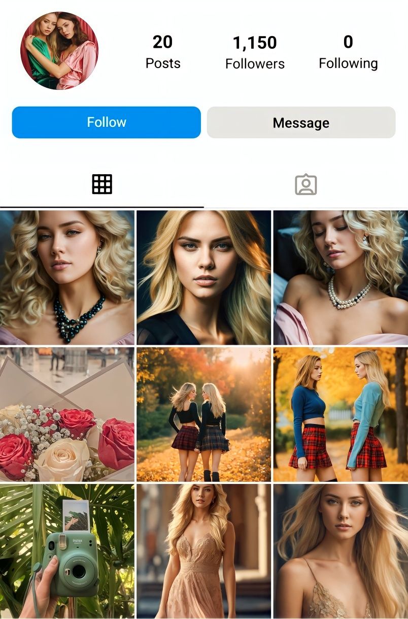 Женский аккаунт инстаграм / Жіночий Instagram аккаунт