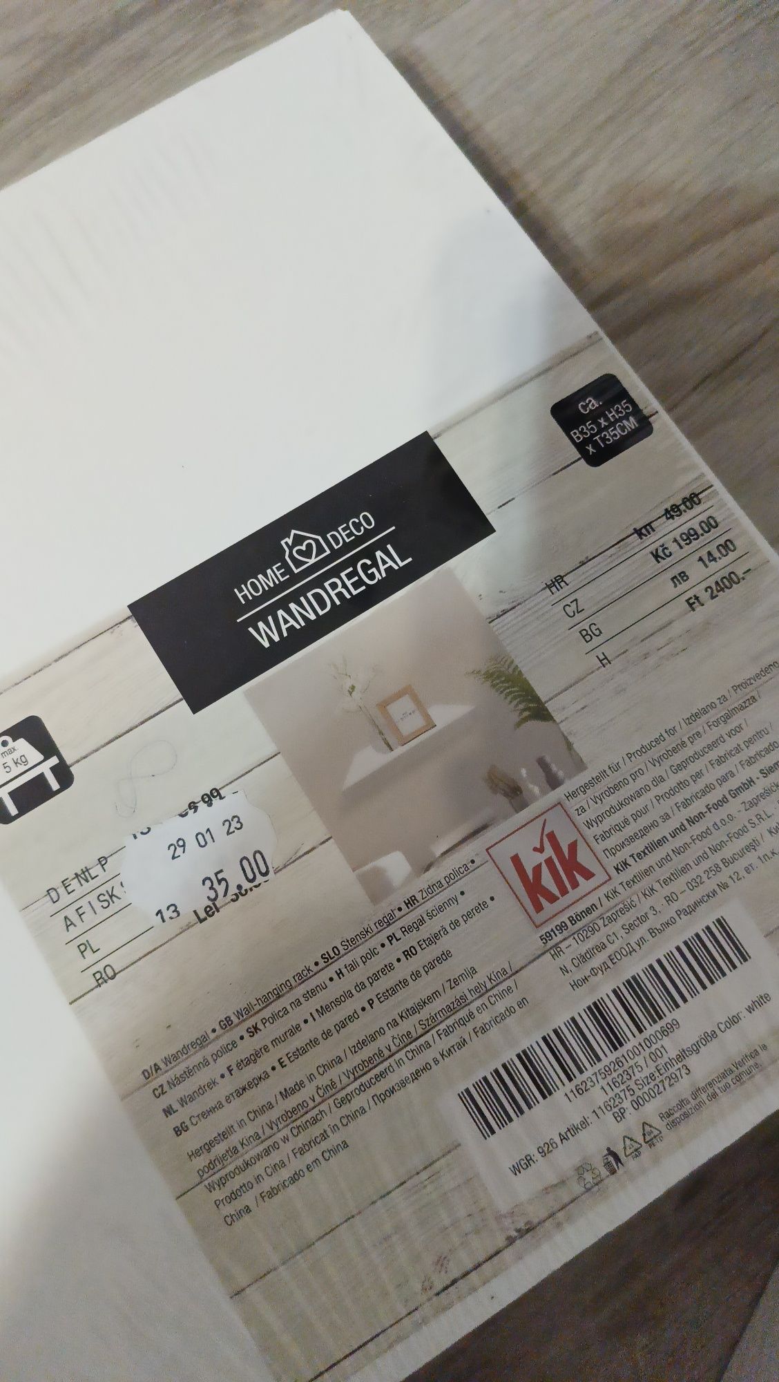 Dwie nowe półki białe