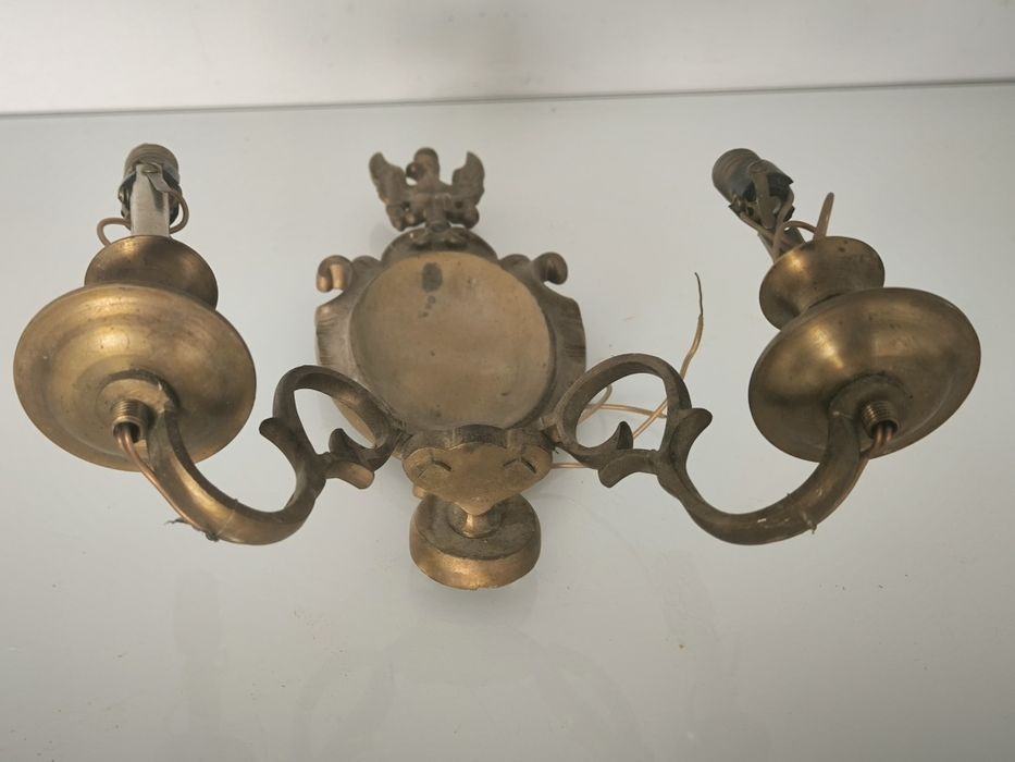 Kinkiet mosieżny styl księstwo Warszawskie