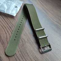 Pasek NATO parciany 22 mm zielony do zegarka