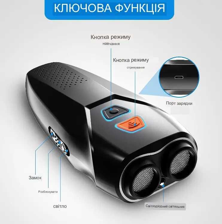 Ультразвуковий відлякувач собак 3в1 з фонариком Ultrasonic PU70