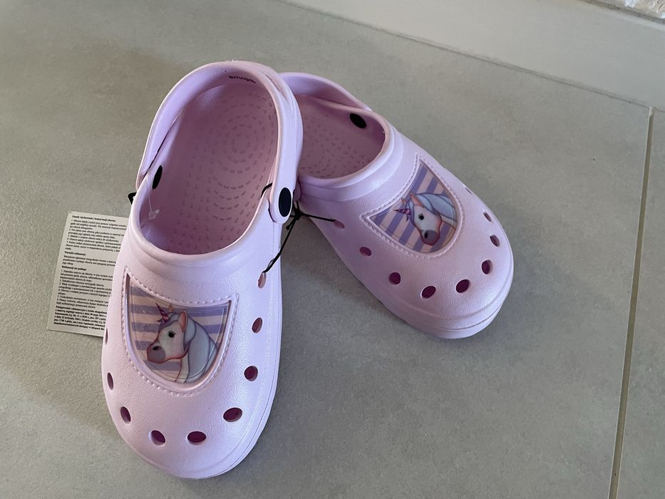 Klapki piankowe do ogrodu, na basen Jednorożec 34/35 Emoji