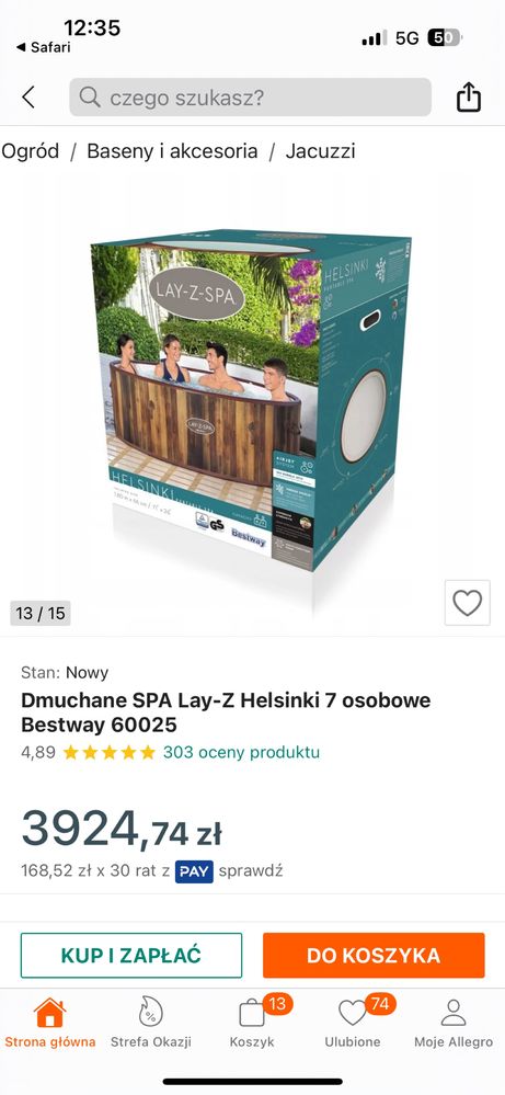 Dmuchane SPA Lay-Z Helsinki 7 osobowe