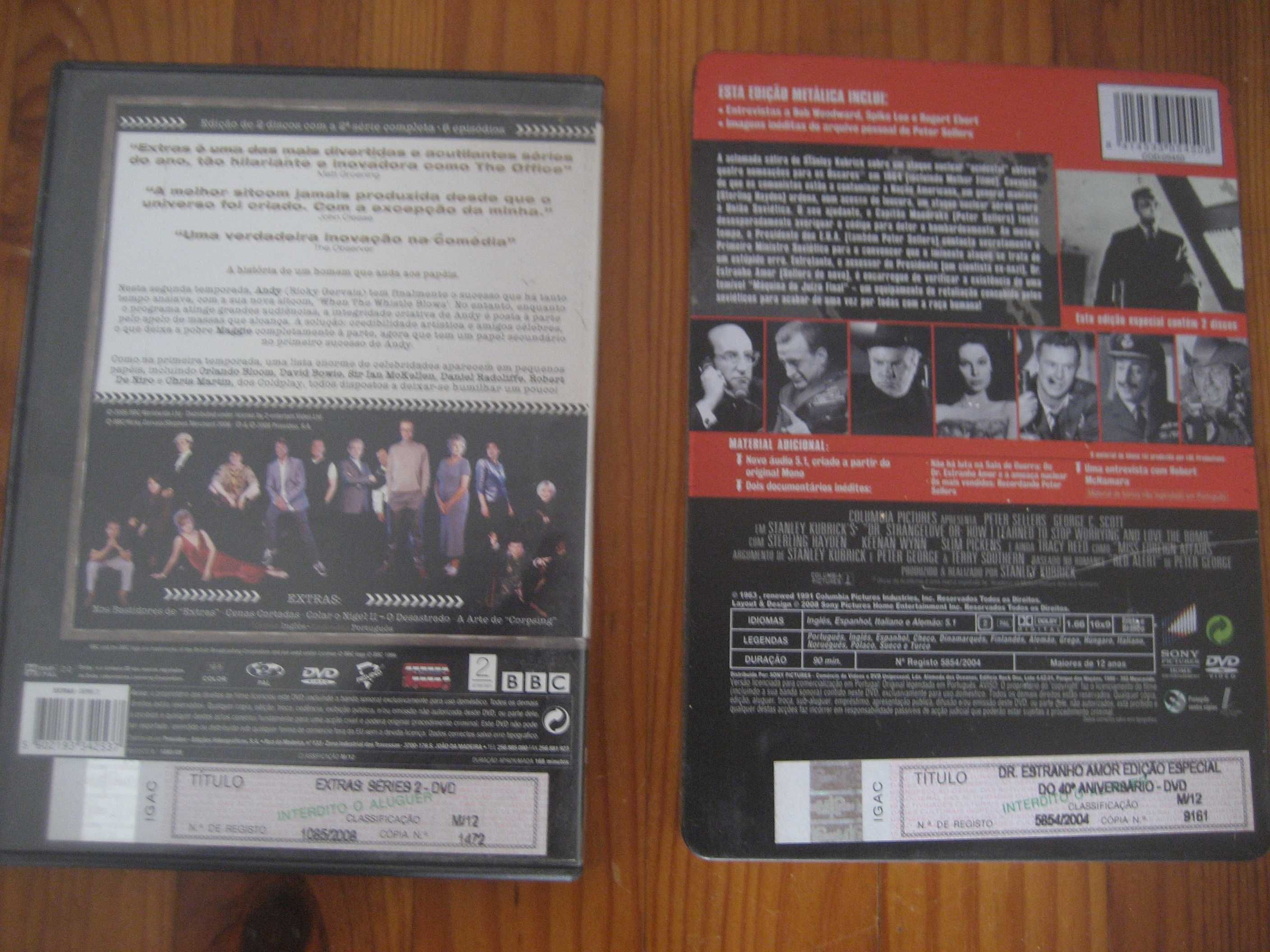 Dezenas de DVDs de filmes de todos os géneros (A-E)