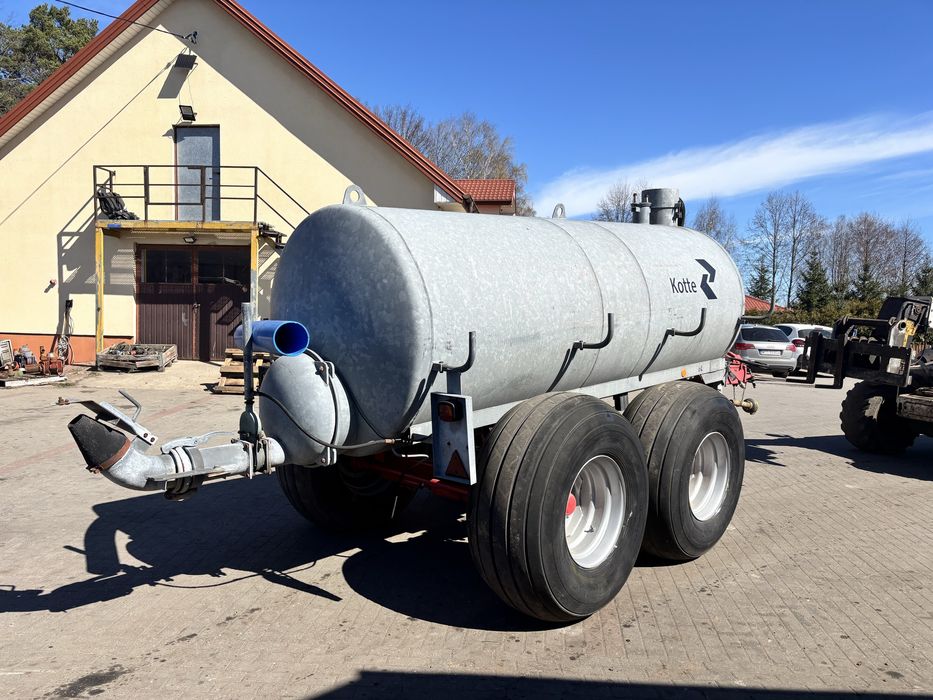 Beczkowóz 6000 litrów kotte garant beczka szambiarka tandem skrętna