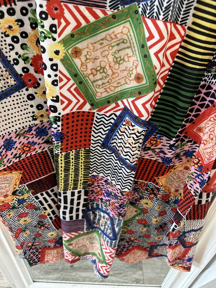 Sukienka maxi etno boho patchwork patchworkowa kolorowa L unikat
