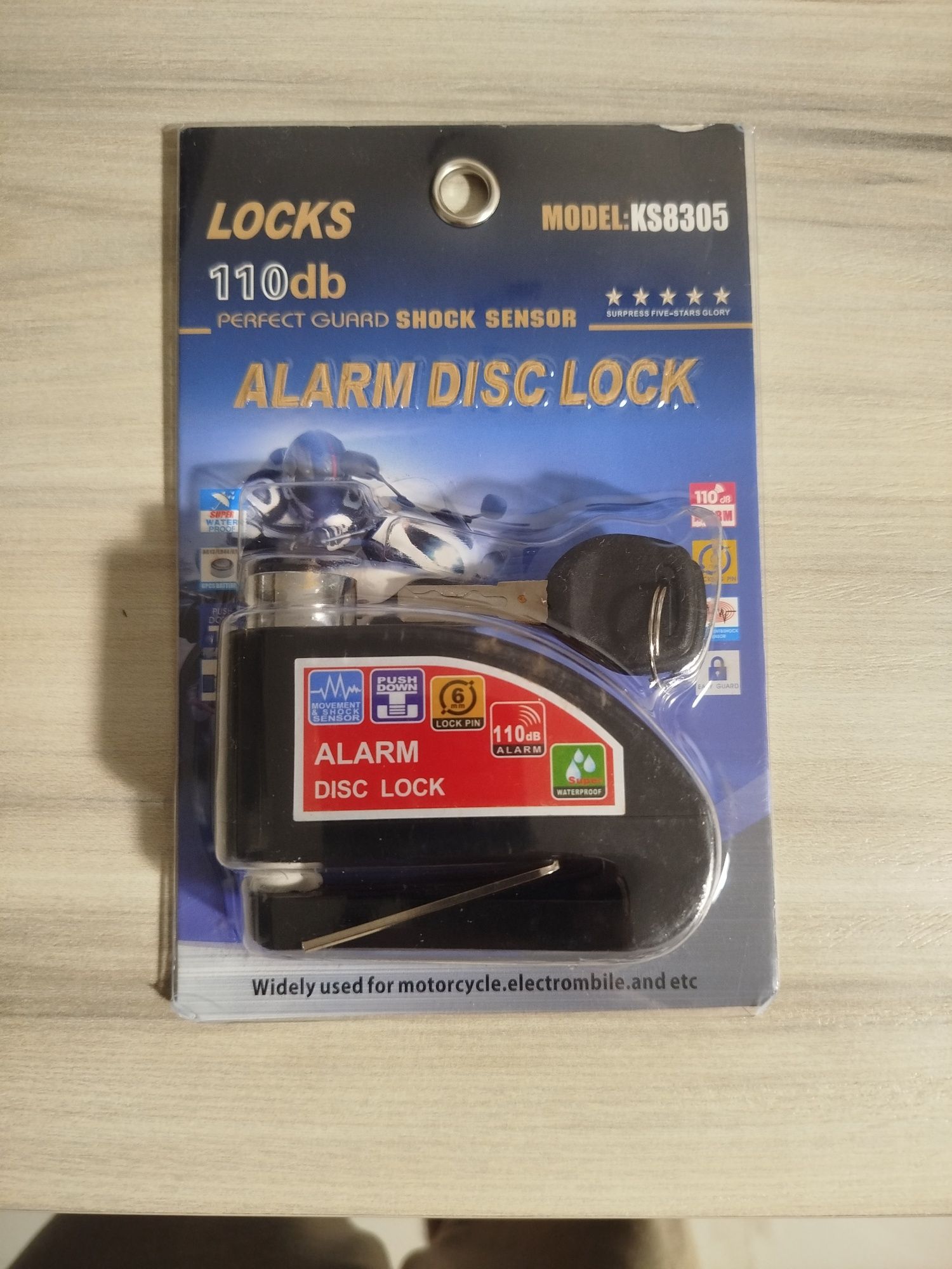 Cadeado disco com alarme
