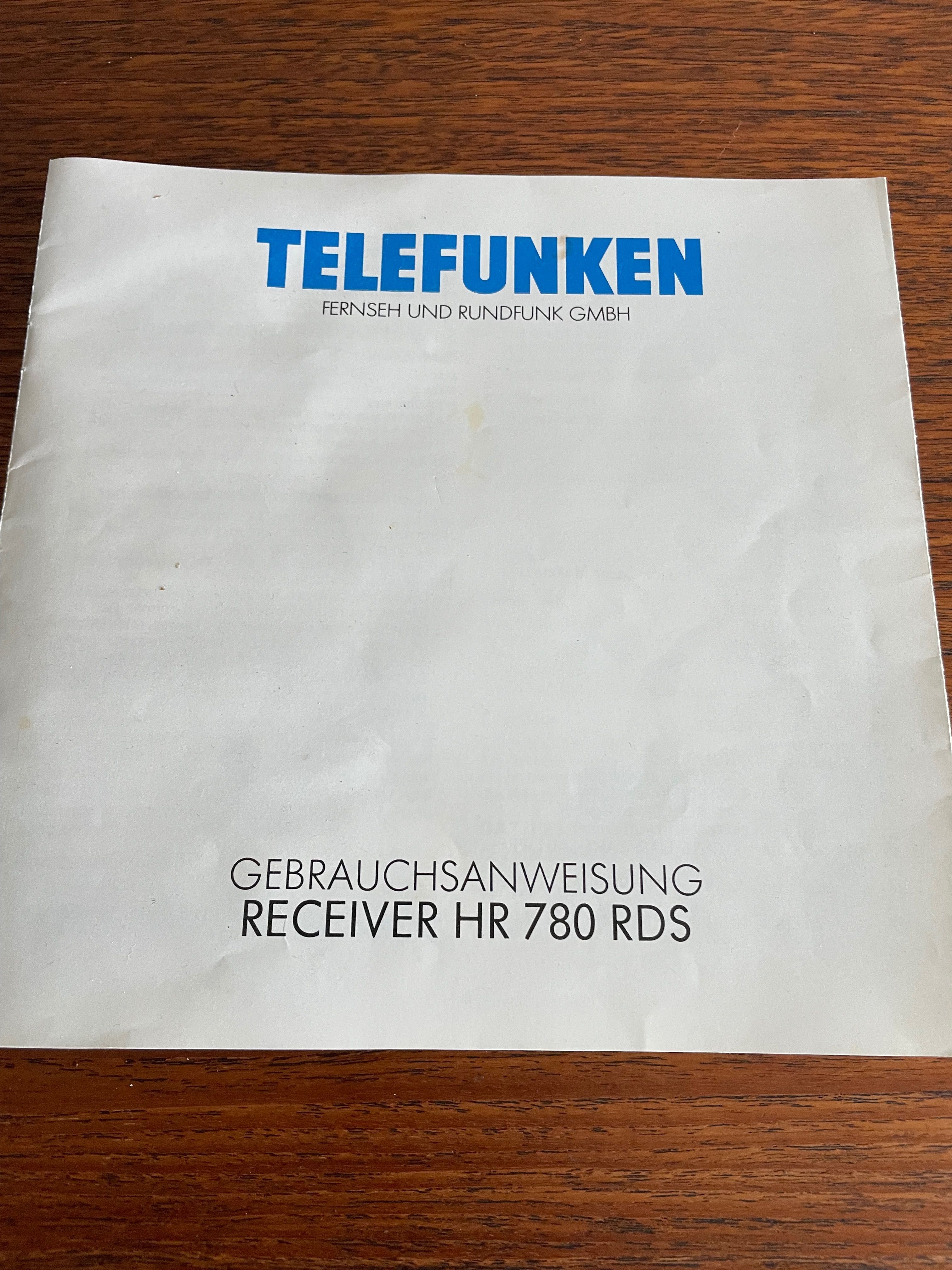 Telefunken HR 780 RDS AM LW Odbiornik stereo FM 2x70W