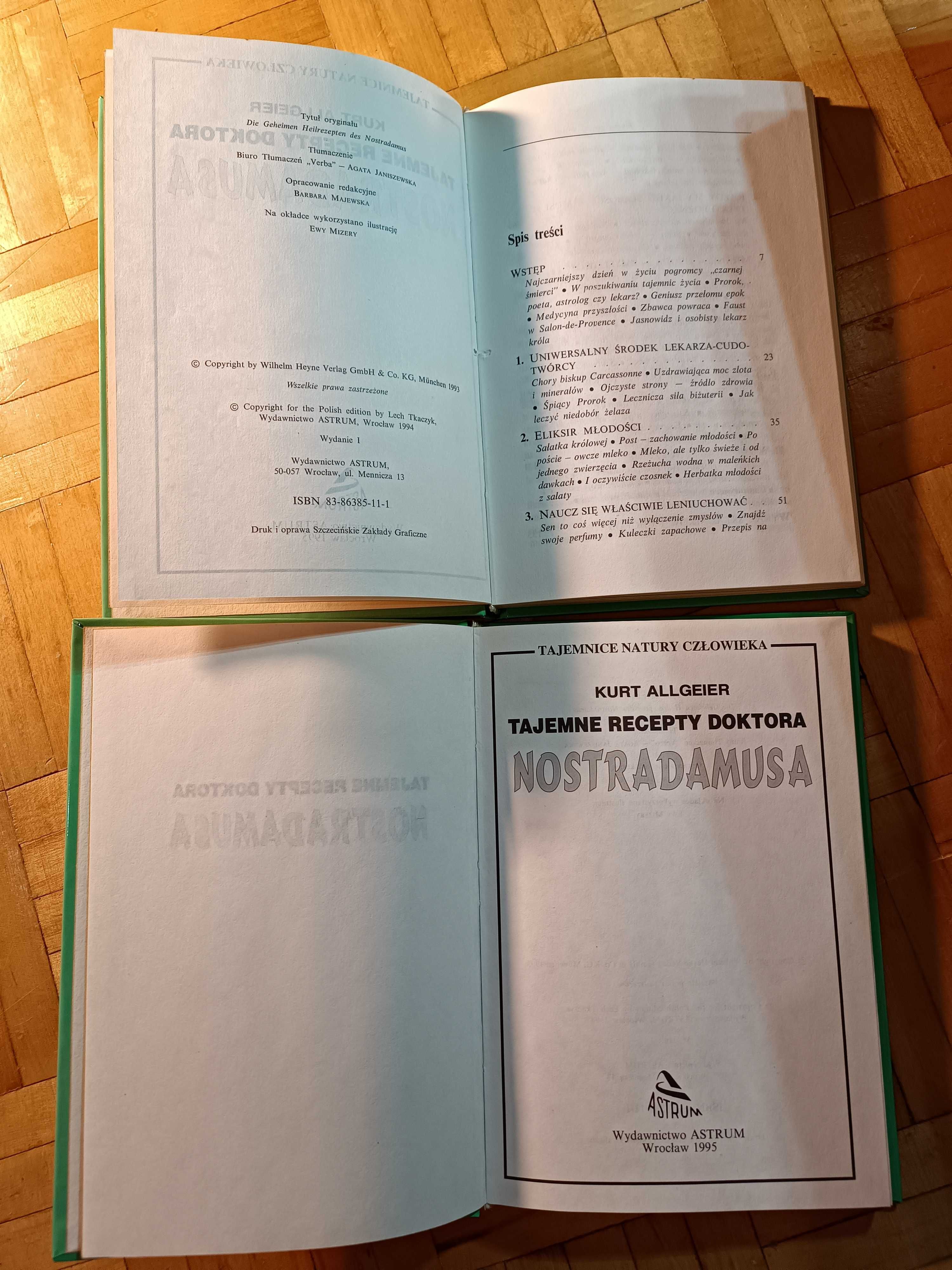 Tajemne recepty doktora Nostradamusa	Kurt Allgeier
