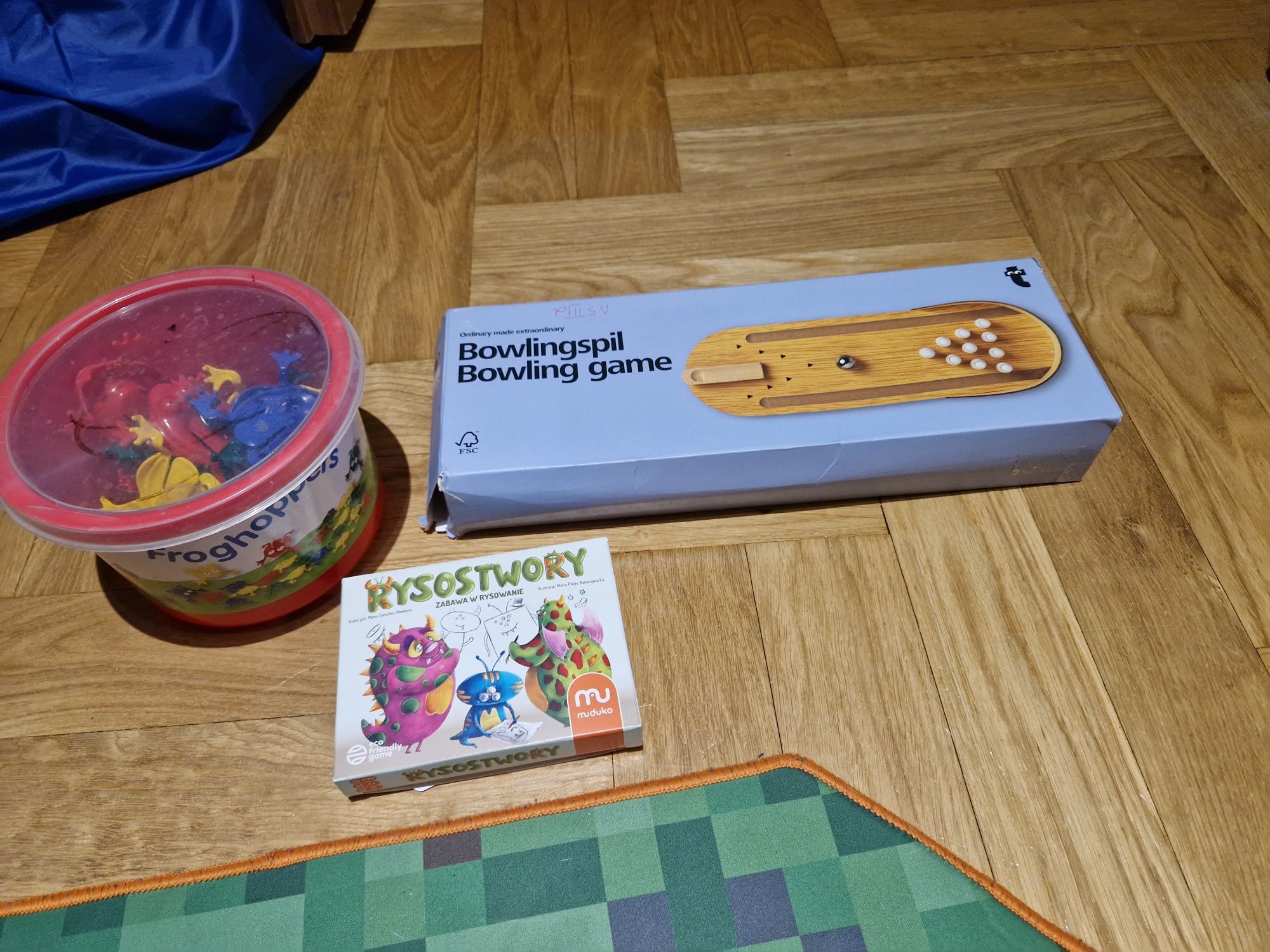 Rysostwory, minikregle, żabki
