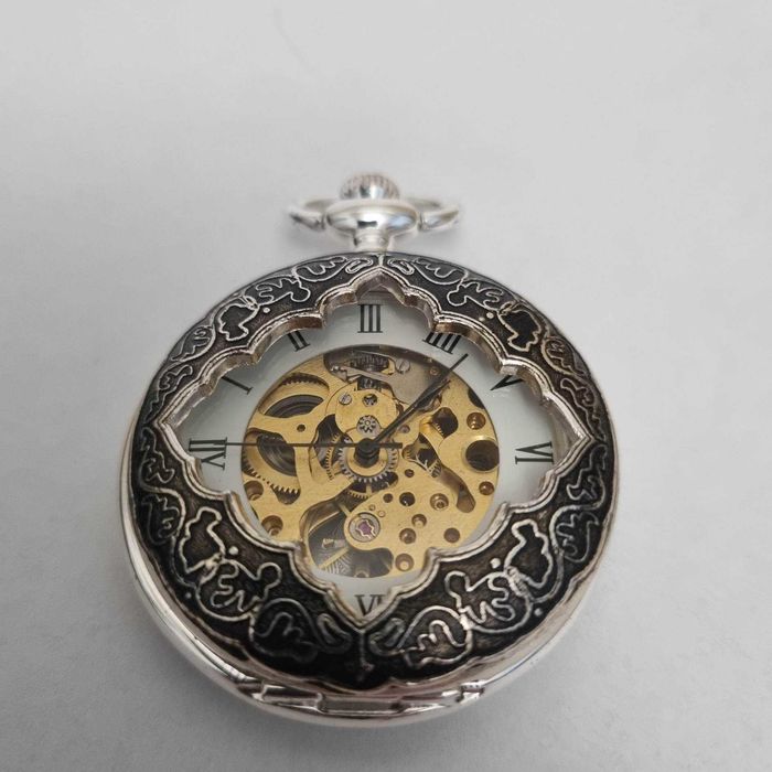 Zegarek kieszonkowy, posrebrzany a la Peaky Blinders