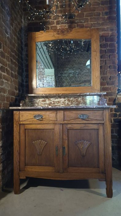 Nr.1404 Toaletka z lustrem i blatem marmurowym