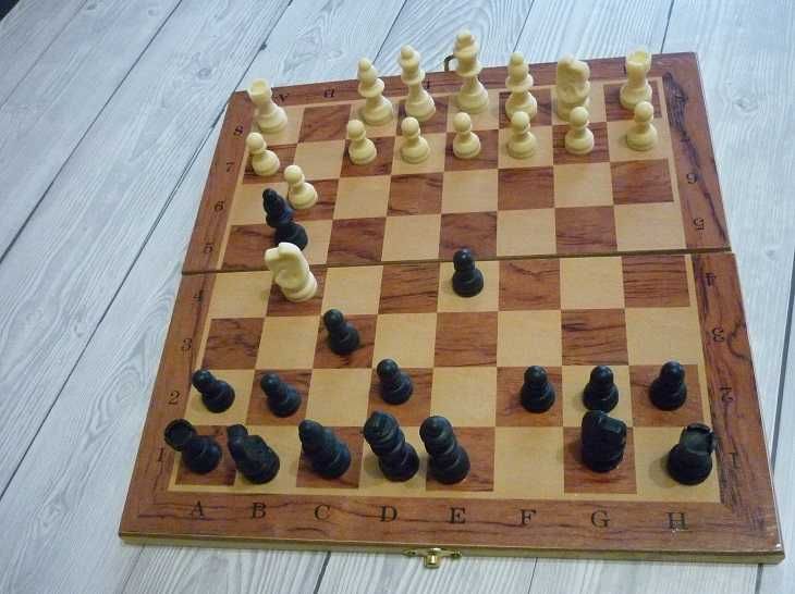 Шахматы-шашки-нарды 3 в 1 деревянная доска 240 х 240 мм