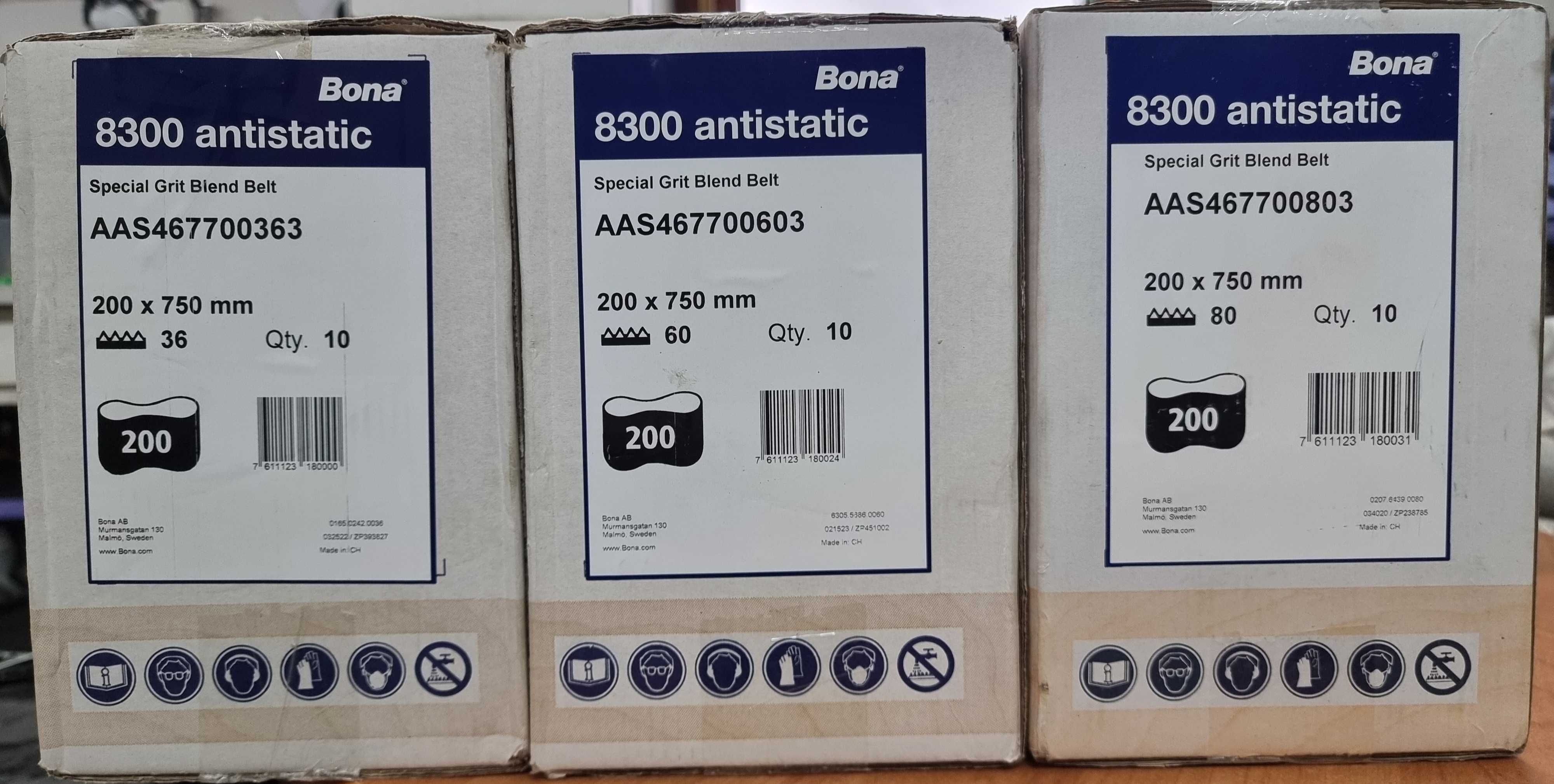 Pas bezkońcowy ścierny 200x750 Bona 8300 cyrkonia P80 (10 sztuk)