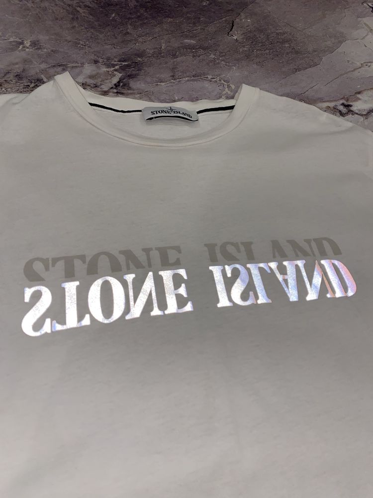 Футболка stone island reflective logo оригинал