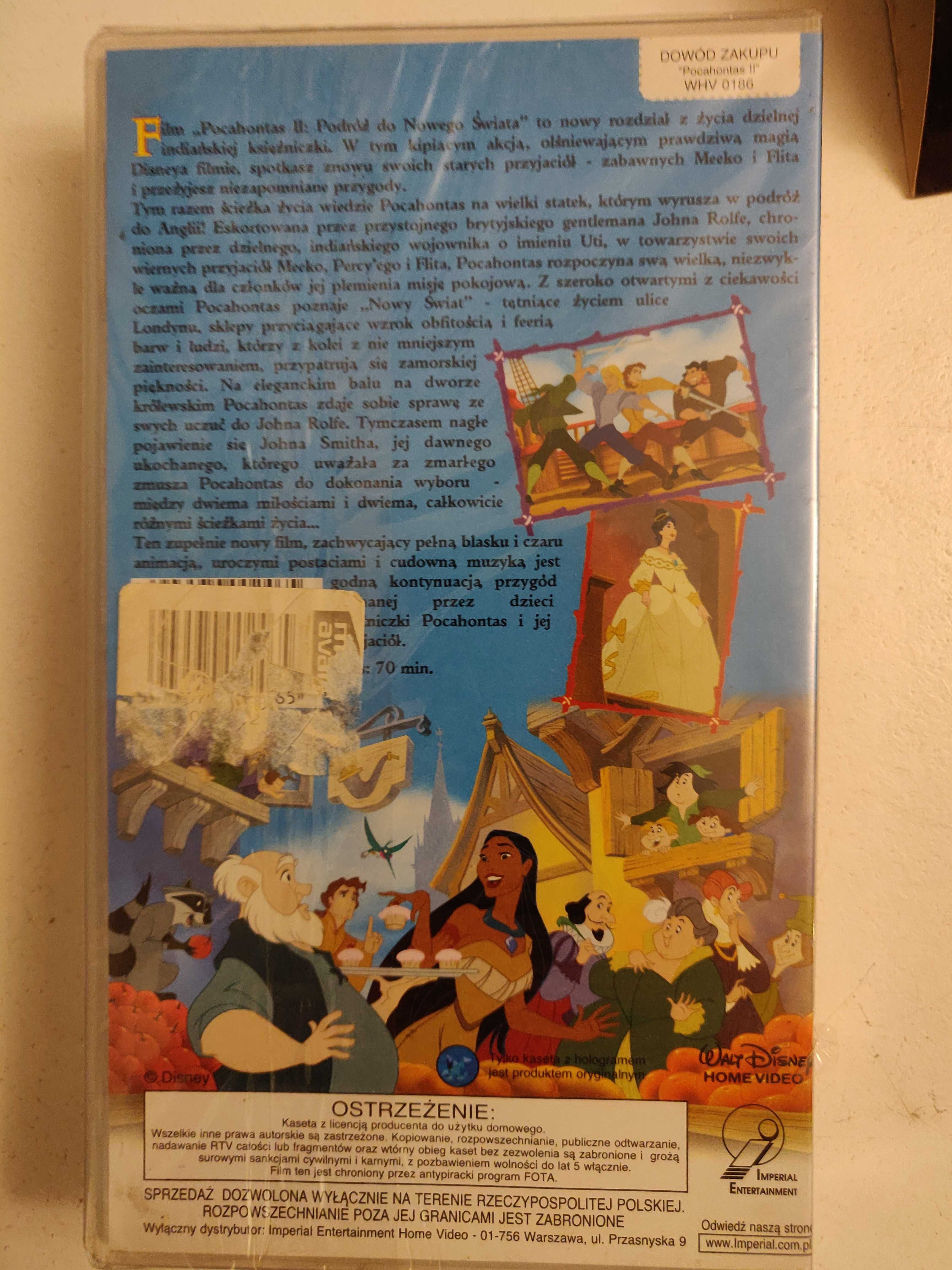 Film Pocahontas 2. Kaseta VHS w folii
