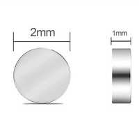 UTOMAG Magnesy neodymowe, do wielokrotnego użytku - 300 sztuk 2 x 1 mm