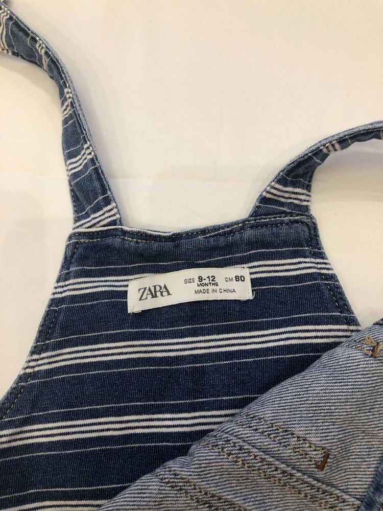 Детский джинсовый комбинезон zara