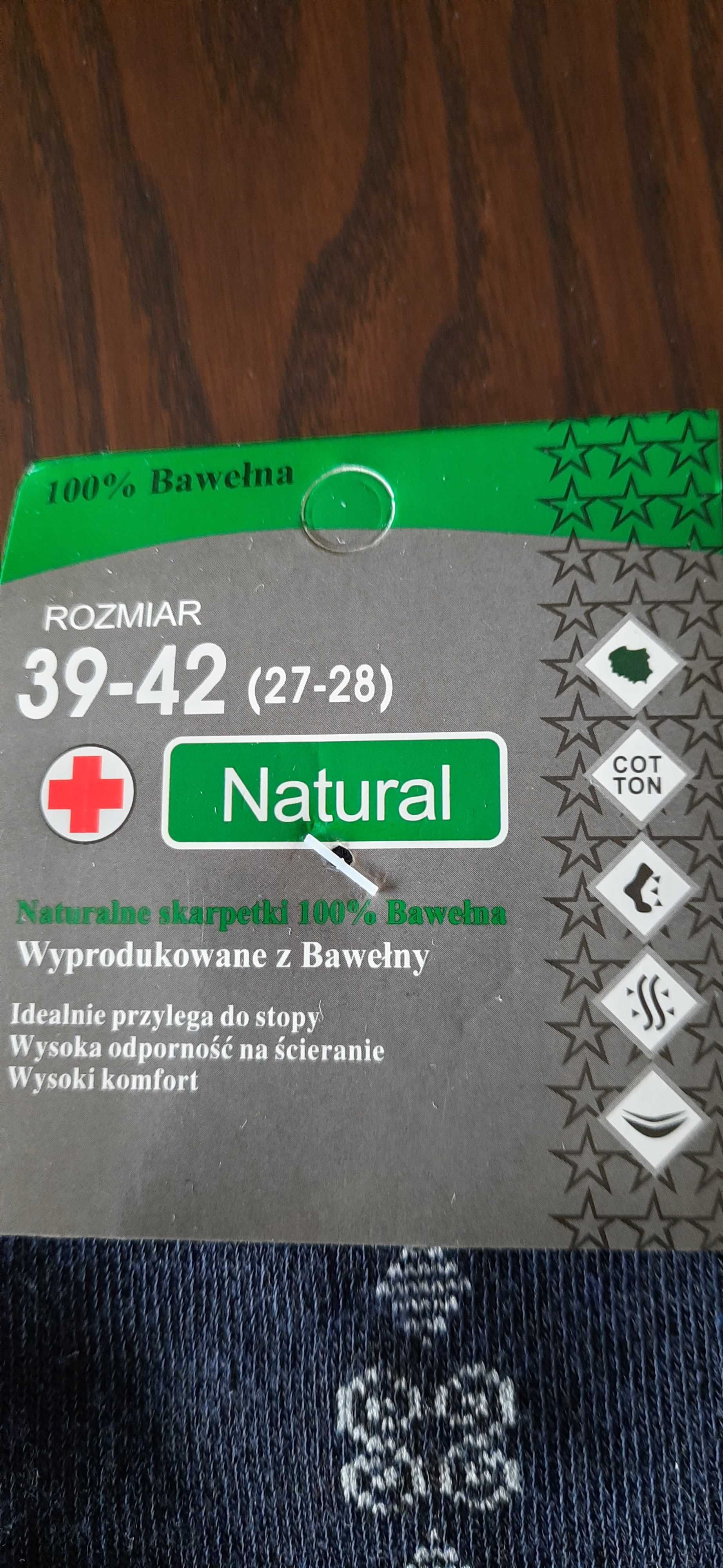 Skarpetki męskie 100 % bawełny w roz. 39-42 - 2 szt.