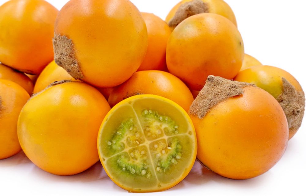 Raro Lulo árvore fruto delicioso fácil de produzir