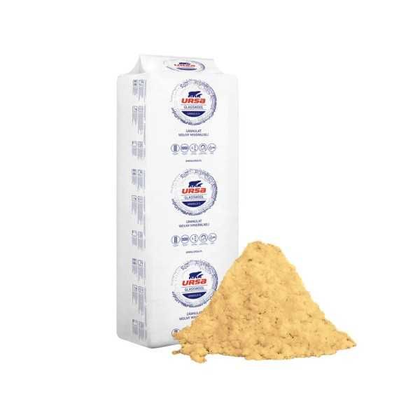 Granulat z Wełny Mineralnej Szklanej Ursa Granulo S-Poddasze Strop