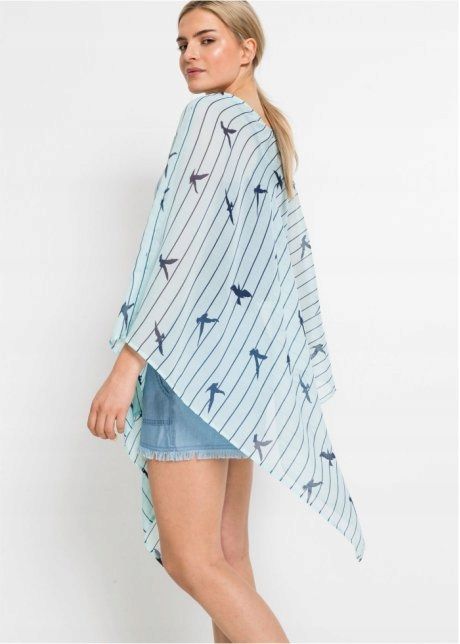 B.P.C poncho letnie z nadrukiem UNI.